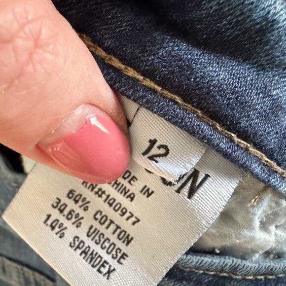 Hudson Jeans Girls Sz 12 Blue Skinny Zipper pockets Everyday casual preppy 1121 - Picture 5 of 13